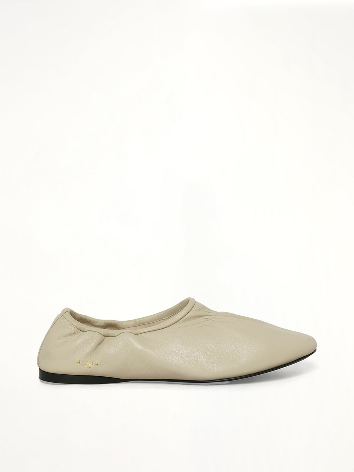 Supple Slippers in White Side View | ALAIA