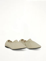 Supple Slippers in White Front View | ALAIA