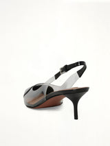 Le Coeur Slingbacks H55 in Black Back View | ALAIA