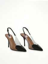 Le Coeur Slingbacks H90 in Black Front View | ALAIA