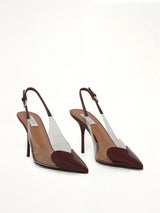 Le Coeur Slingbacks H90 in Rouge Grenat Front View | ALAIA