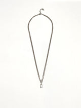 Skull & Pearl Necklace in Silver