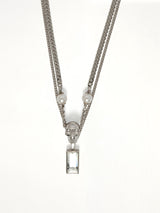 Skull & Pearl Necklace in Silver