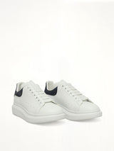 Larry Oversized Sneaker in White/Blue Grey Front View | ALEXANDER MCQUEEN