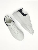 Larry Oversized Sneaker in White/Blue Grey Top View | ALEXANDER MCQUEEN