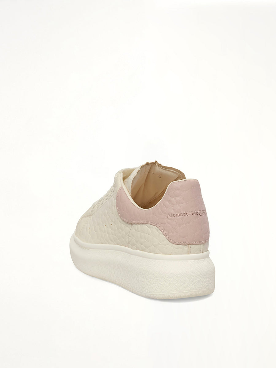 Dumbo Leather Larry Sneaker in Off White/Patcho Back View | ALEXANDER MCQUEEN