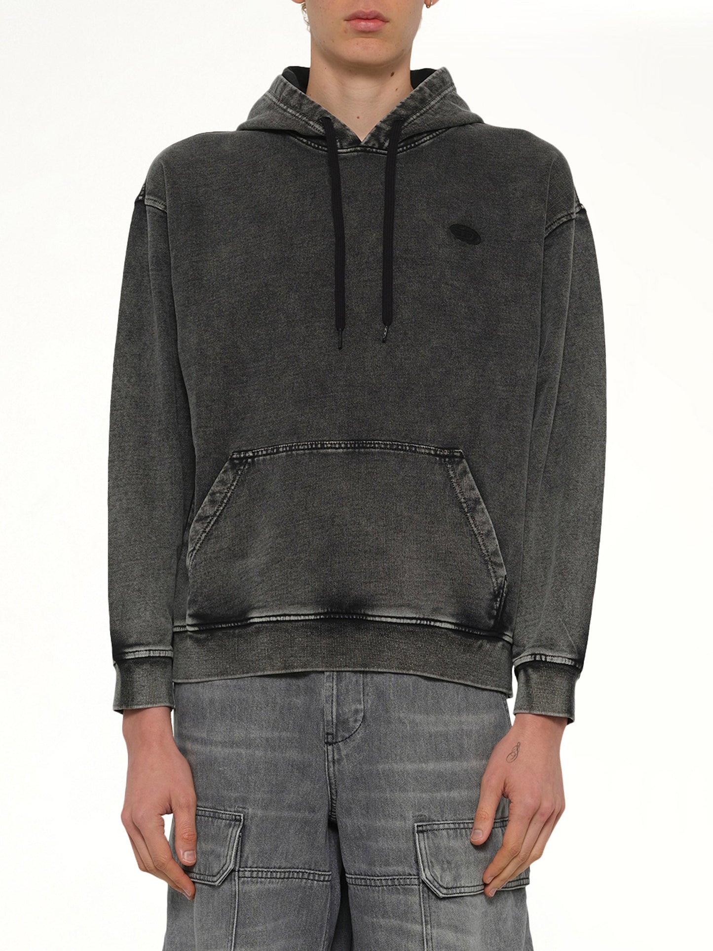 S-BOXT-HOOD-DEN Hoodie in Grey