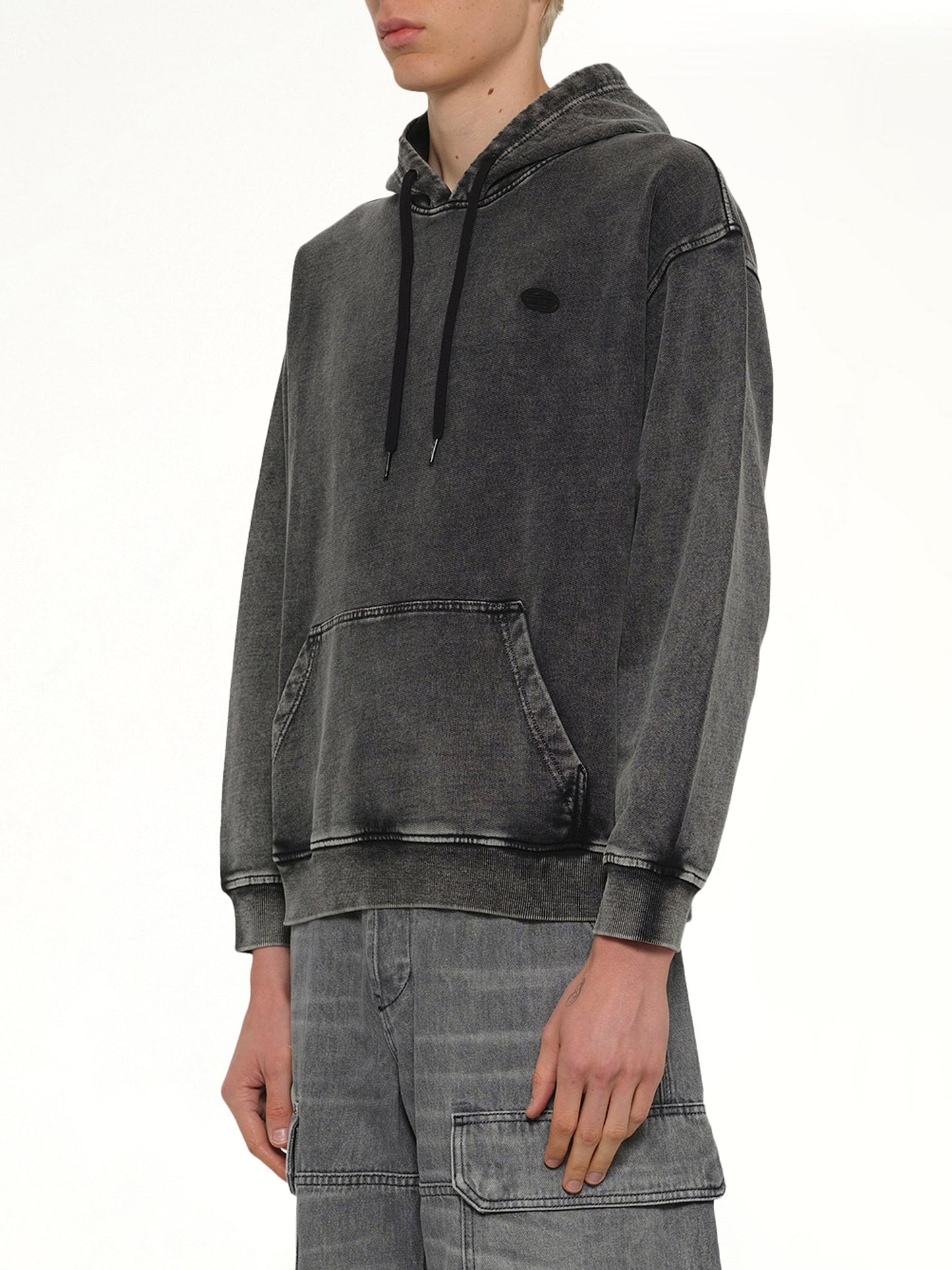 S-BOXT-HOOD-DEN Hoodie in Grey