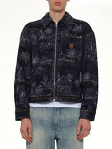 Chateau Palms Jacquard Jacket in Indigo