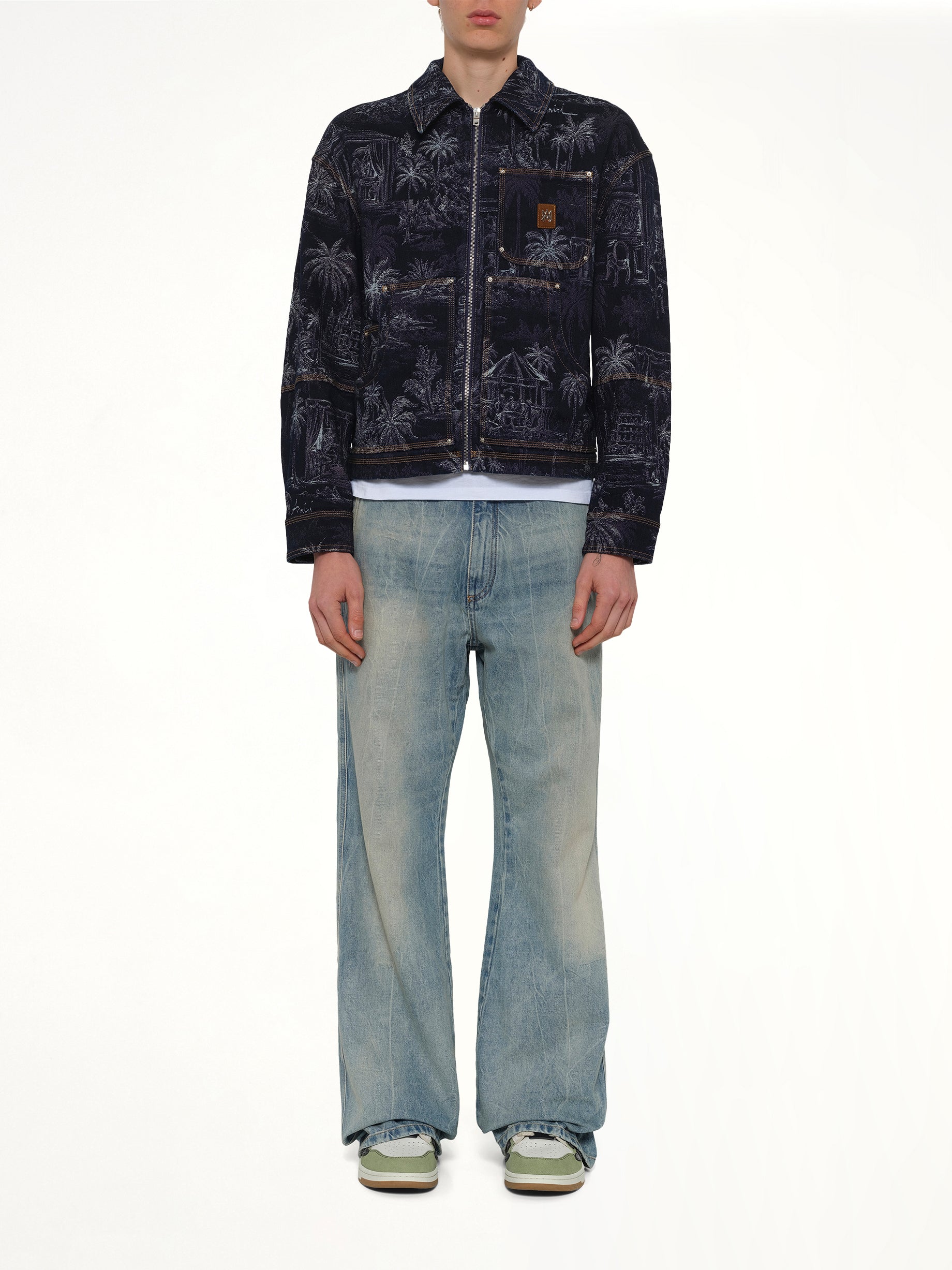 Chateau Palms Jacquard Jacket in Indigo