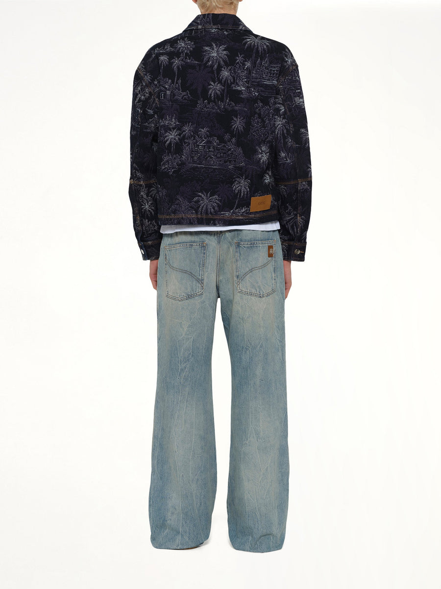 Chateau Palms Jacquard Jacket in Indigo