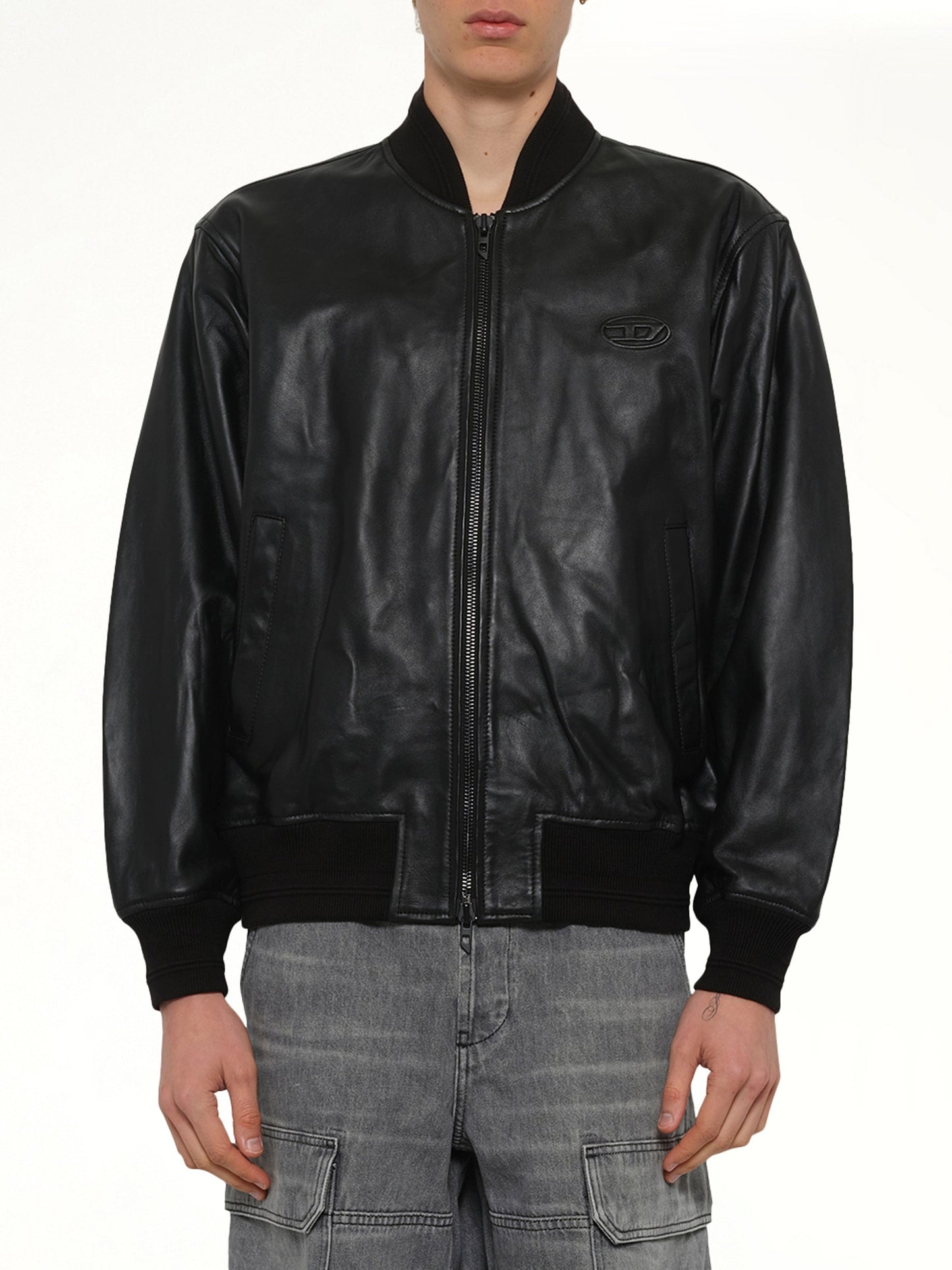 L-TYPE Leather Jacket in Black