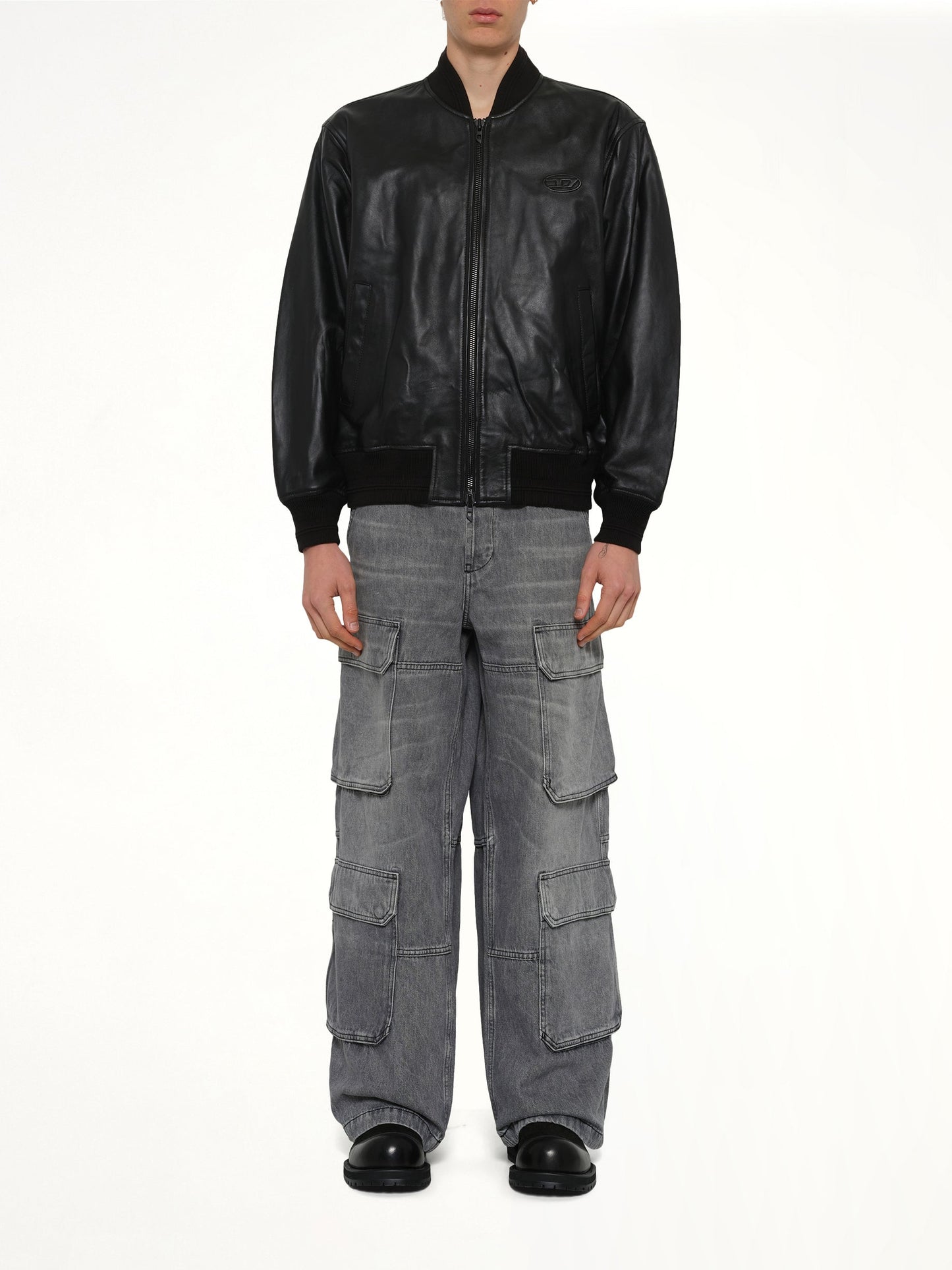 L-TYPE Leather Jacket in Black