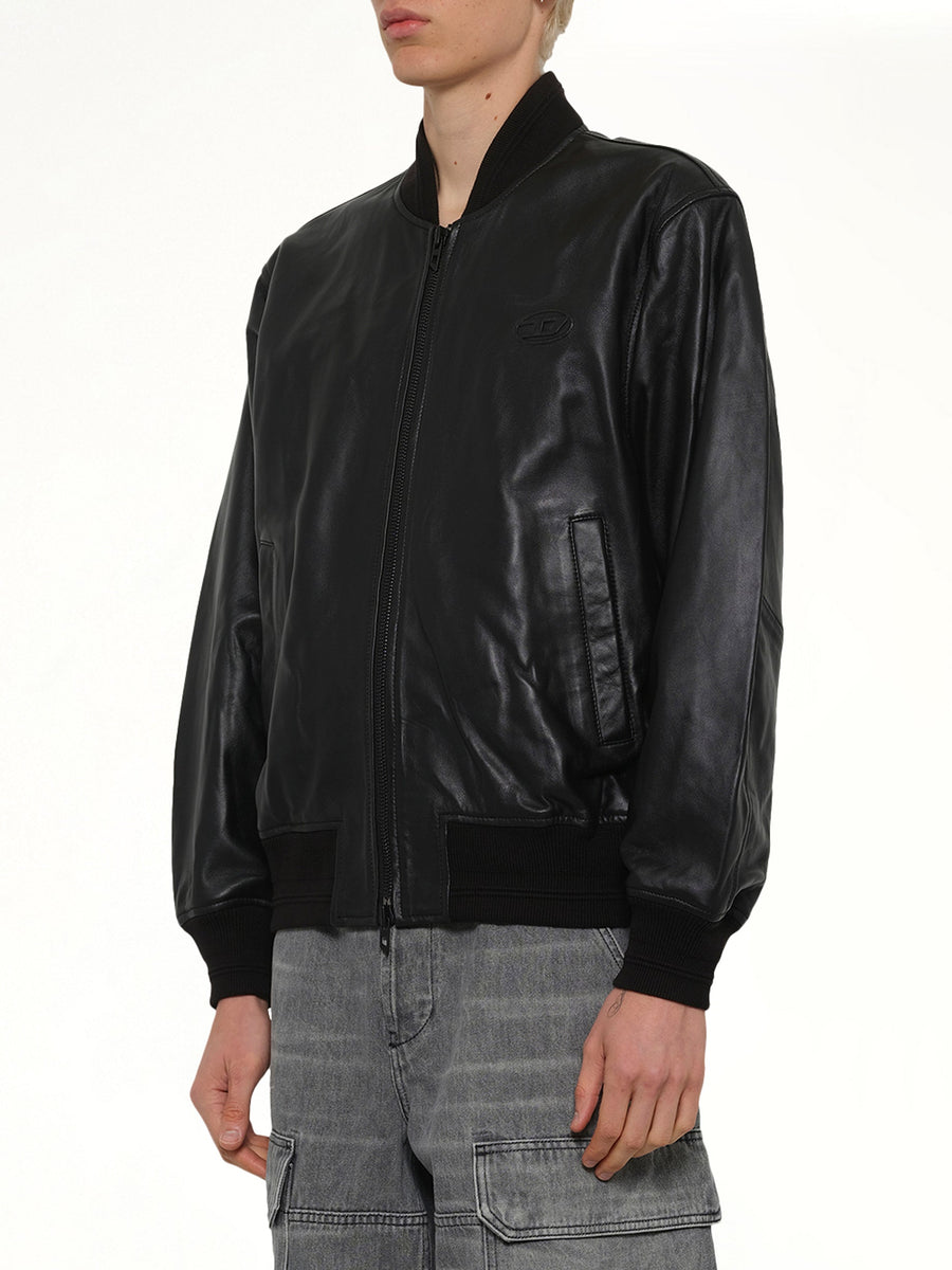 L-TYPE Leather Jacket in Black