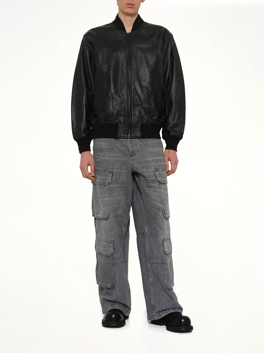 L-TYPE Leather Jacket in Black