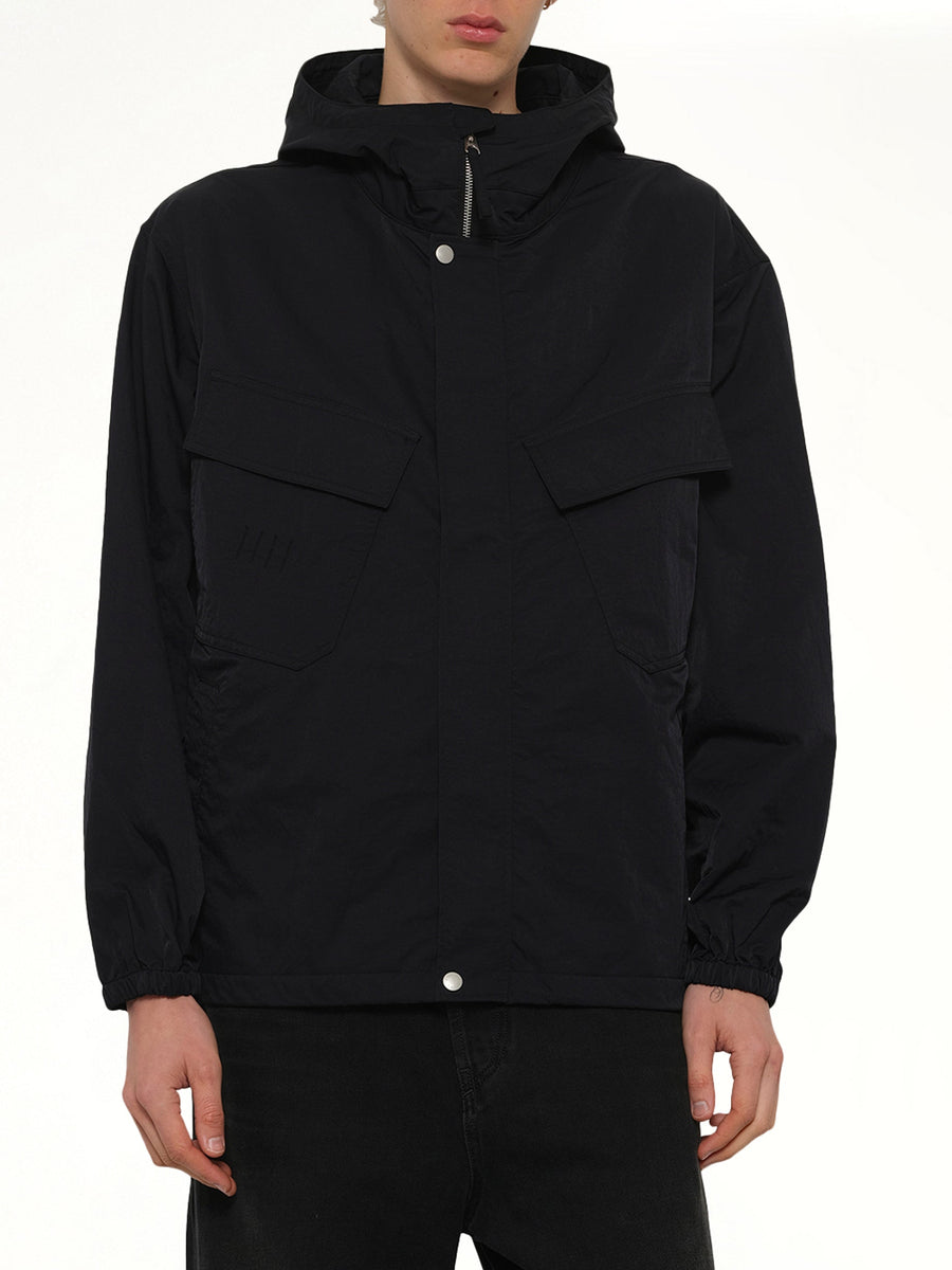 Boke Flower 2.0 Short Windbreaker in Black