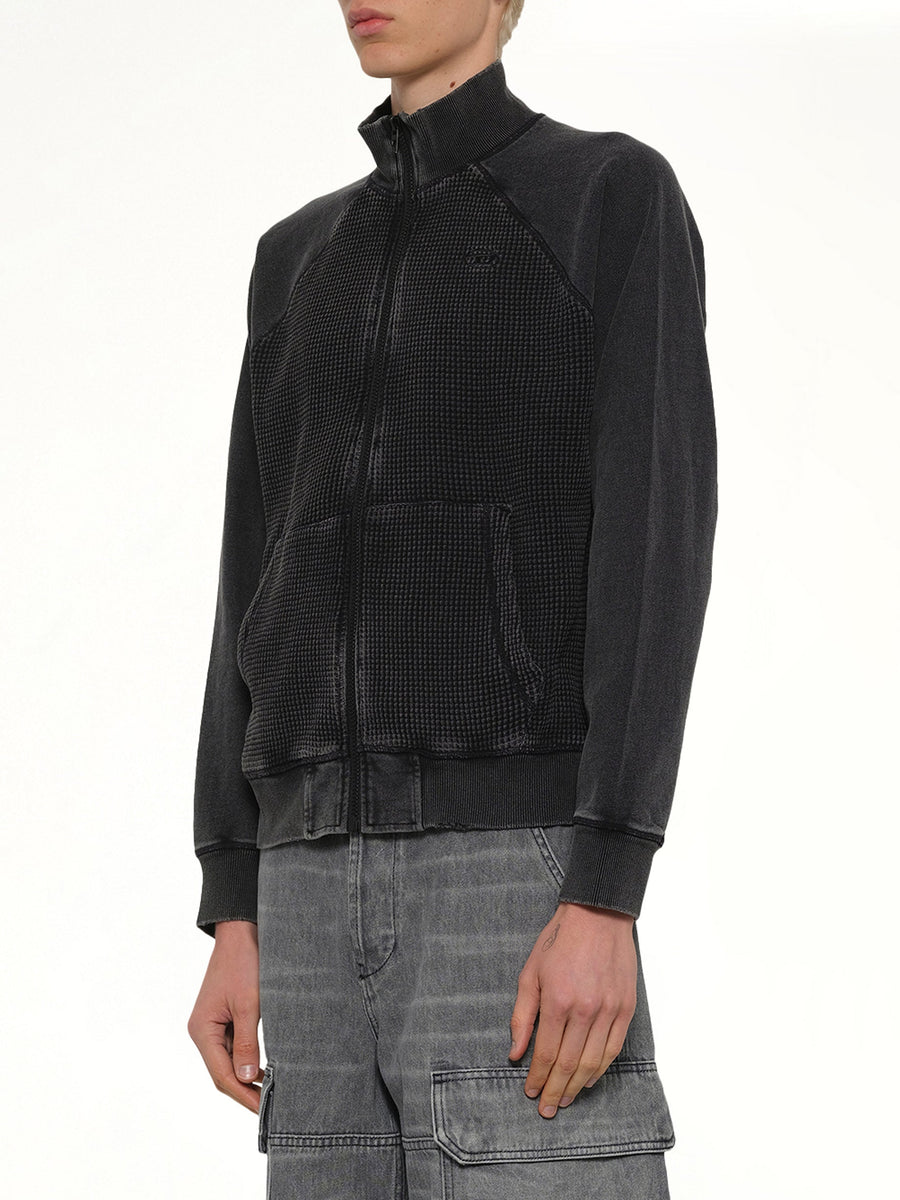 S-WAFY-ZIP-RAG Jacket in Black