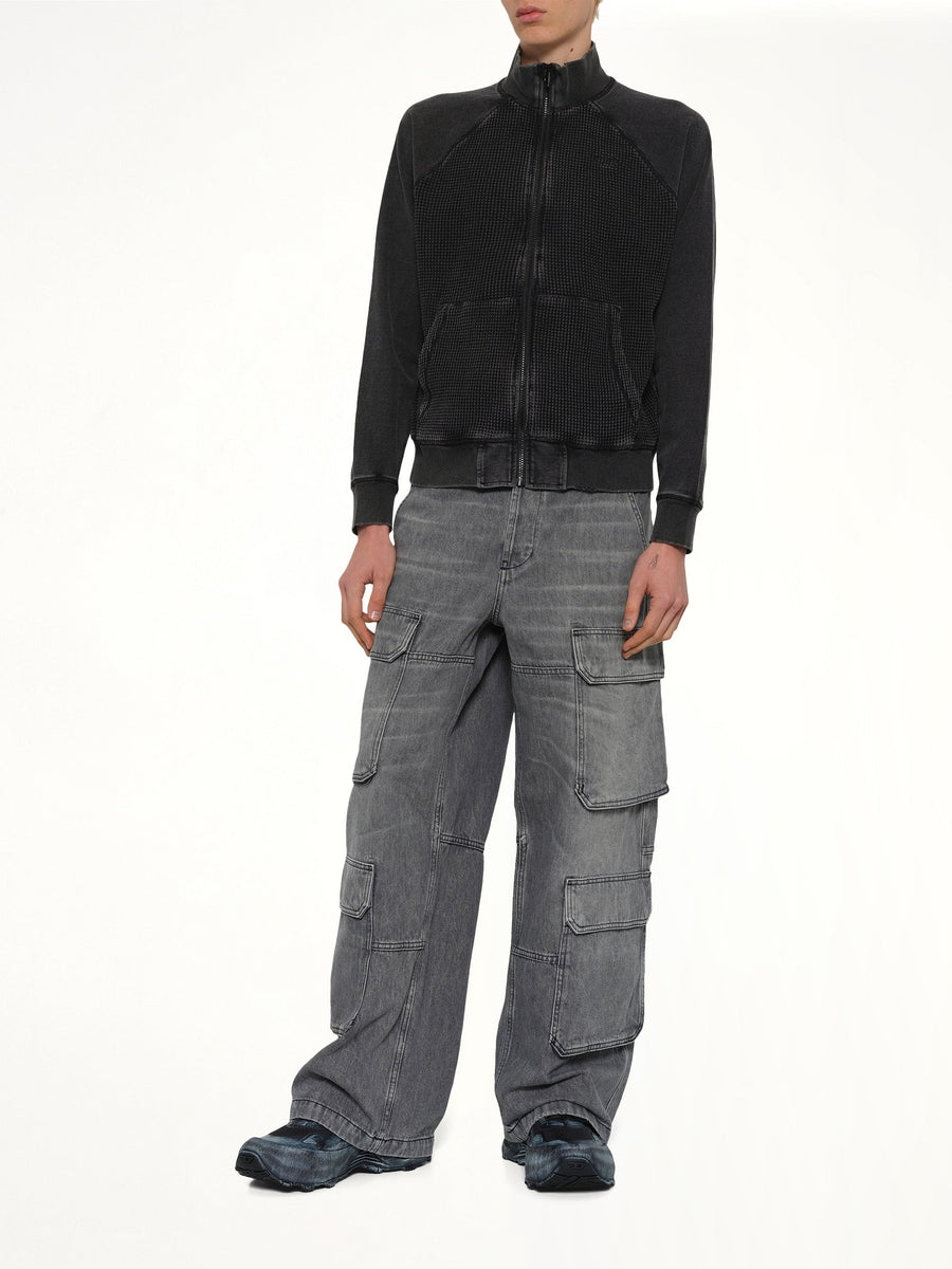 S-WAFY-ZIP-RAG Jacket in Black