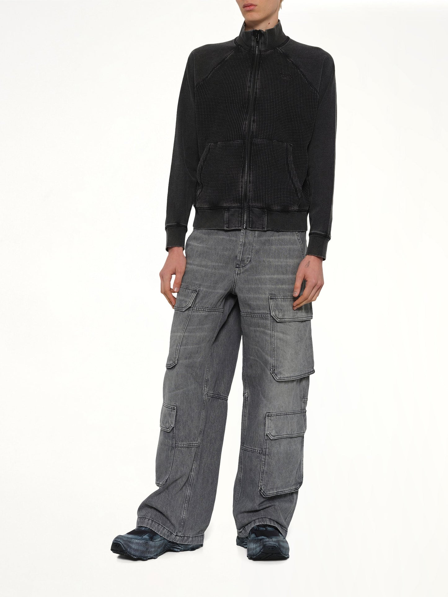 S-WAFY-ZIP-RAG Jacket in Black