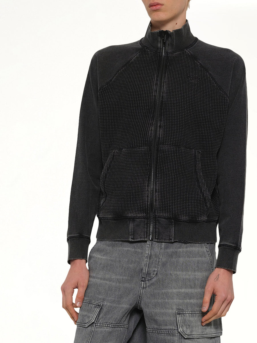 S-WAFY-ZIP-RAG Jacket in Black