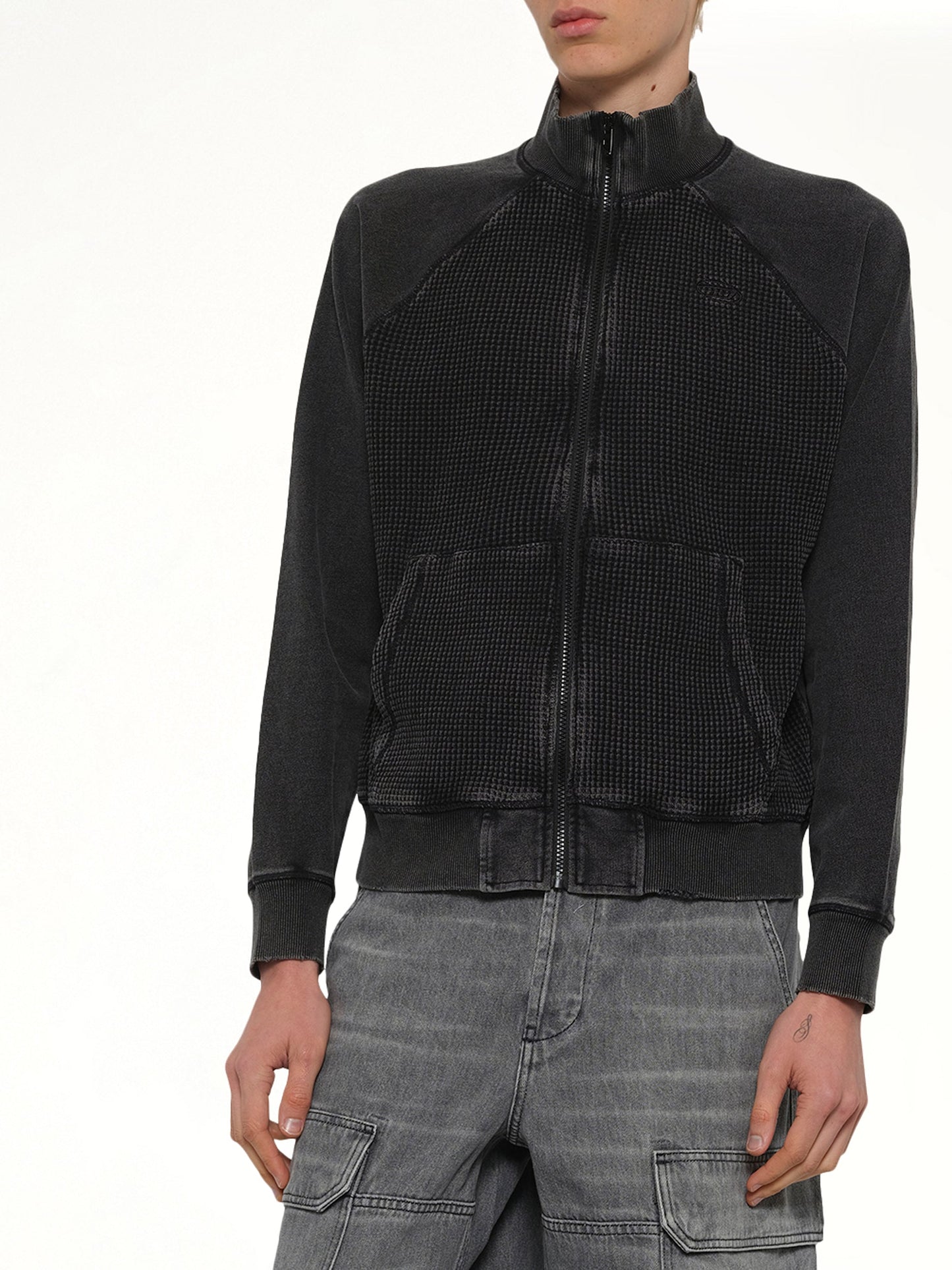 S-WAFY-ZIP-RAG Jacket in Black