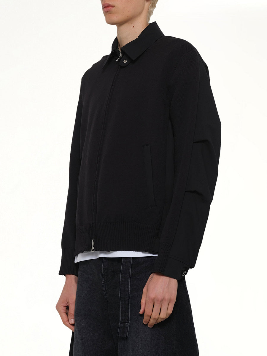 Weathercloth x Knit Blouson in Black