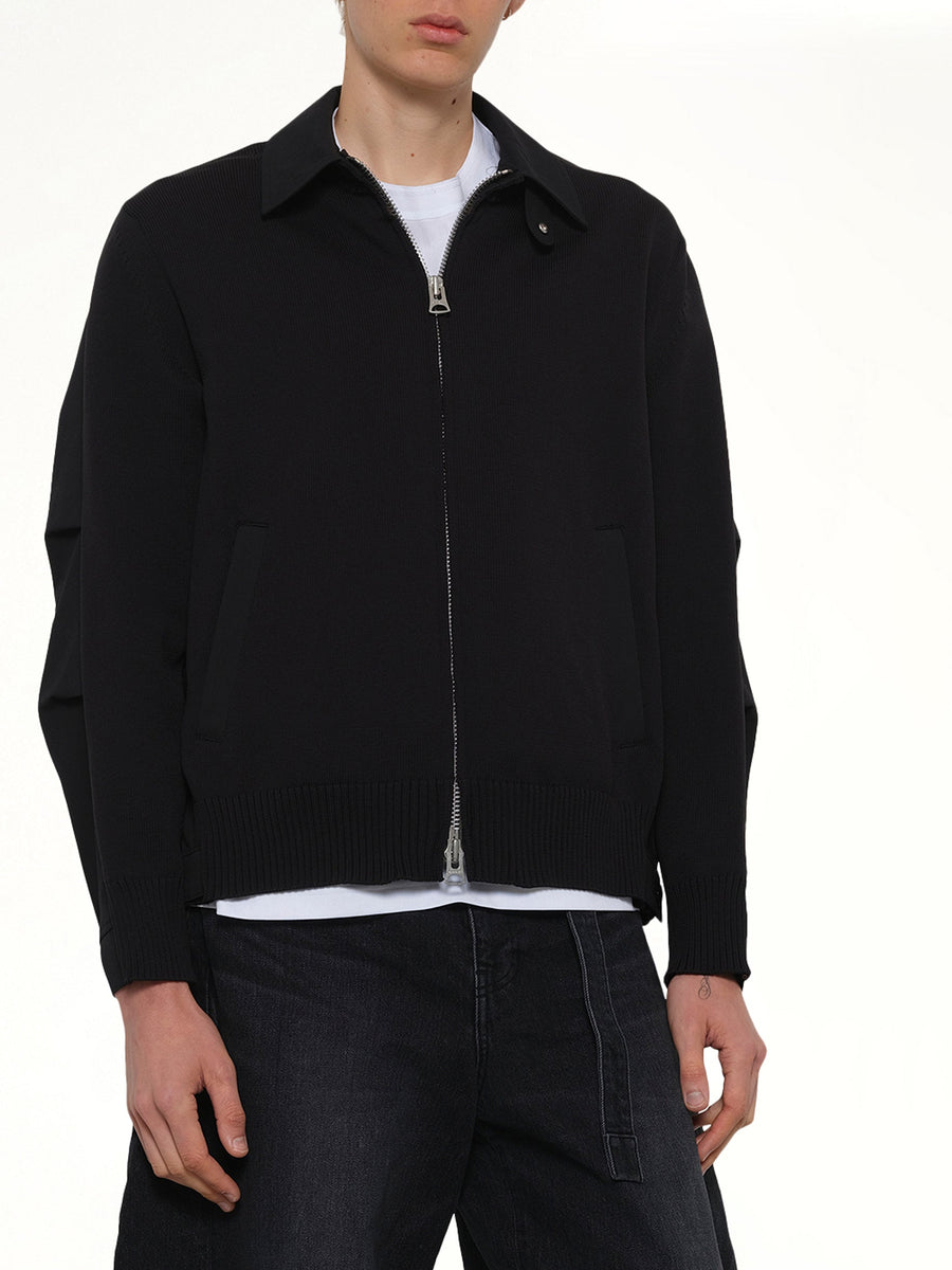 Weathercloth x Knit Blouson in Black