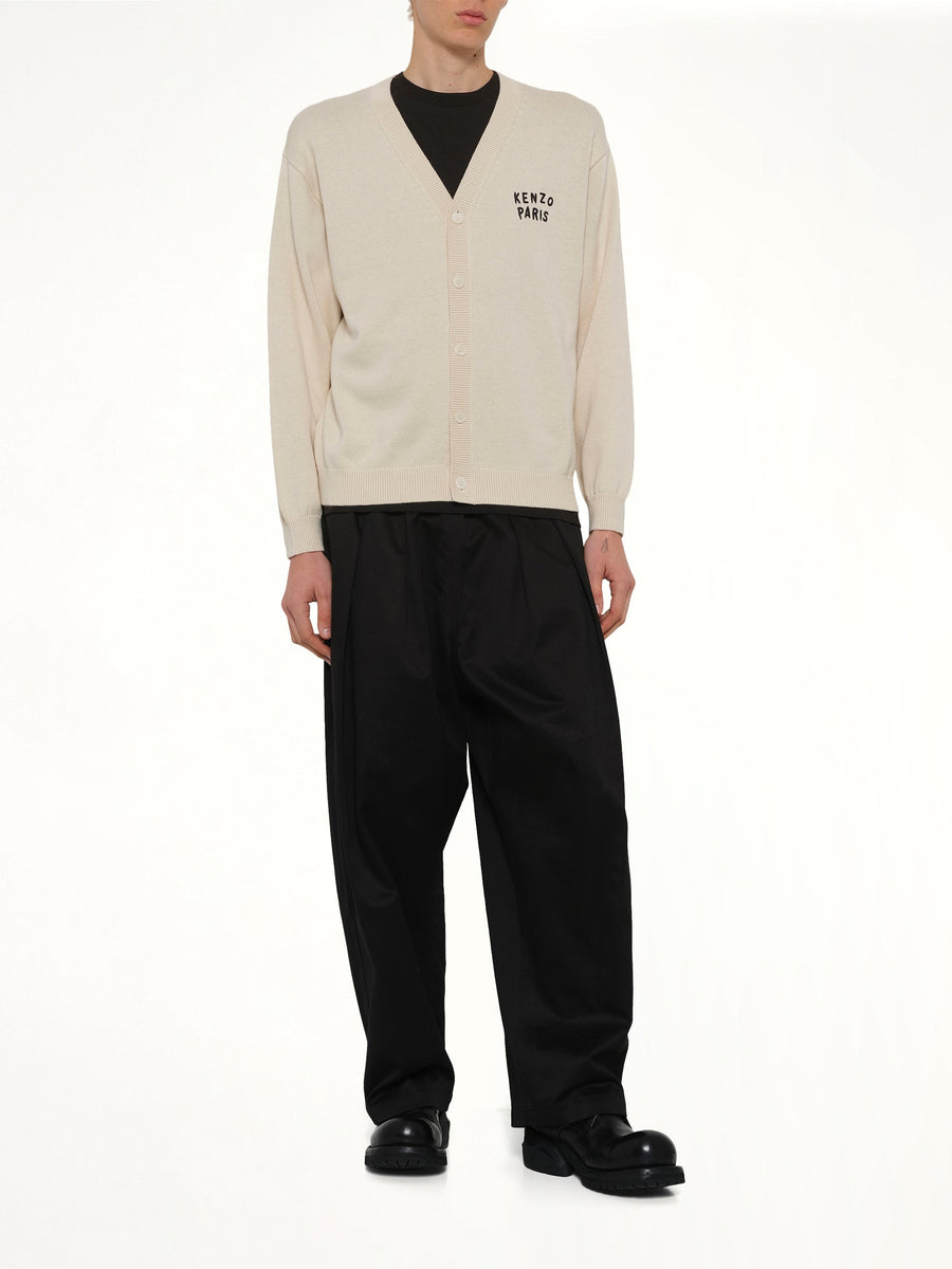 Kenzo Boke Heart Cardigan in Ecru