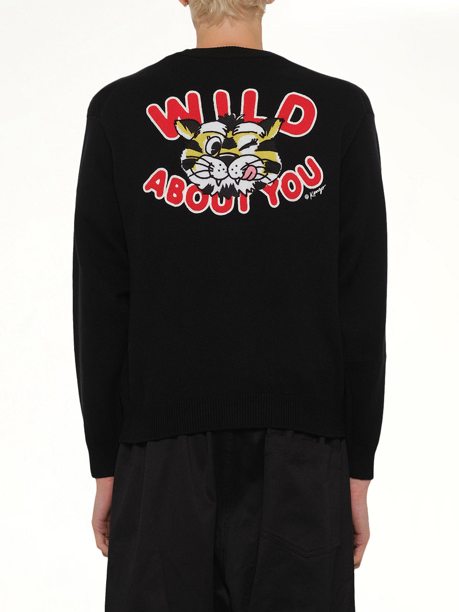 Kenzo Wild Tiger Cardigan in Black