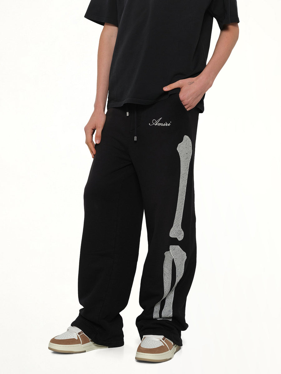 Bones Oversized Sweatpant in Black