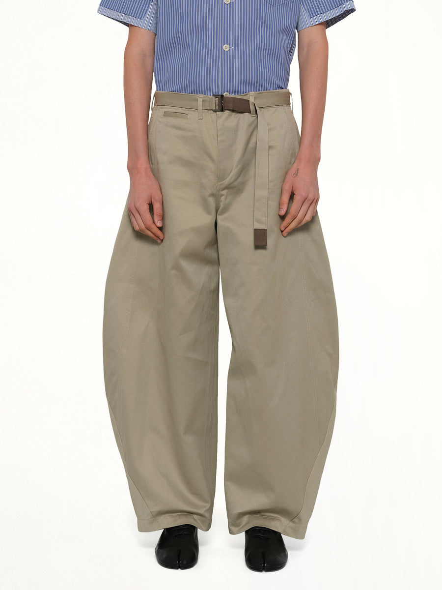 Cotton Chino Pants in Beige