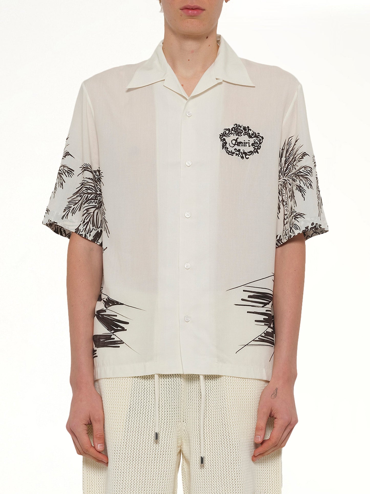 Chateau Sketch Camp Shirt in Ivory