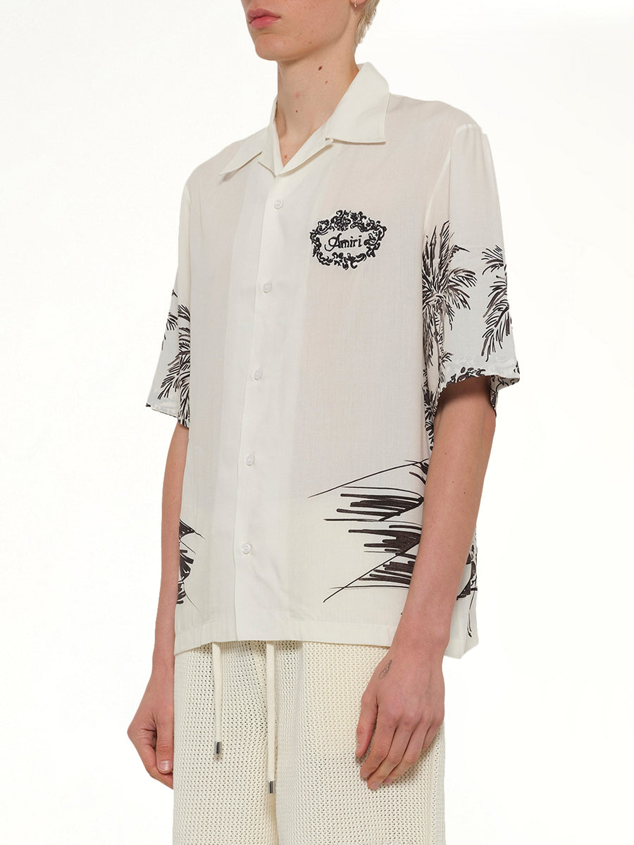 Chateau Sketch Camp Shirt in Ivory