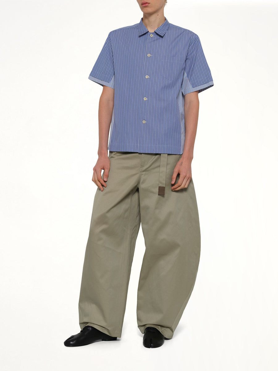 Poplin Shirt in Blue Stripe
