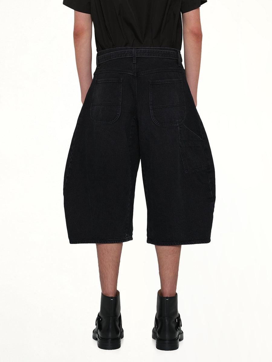Denim Bermuda in Black