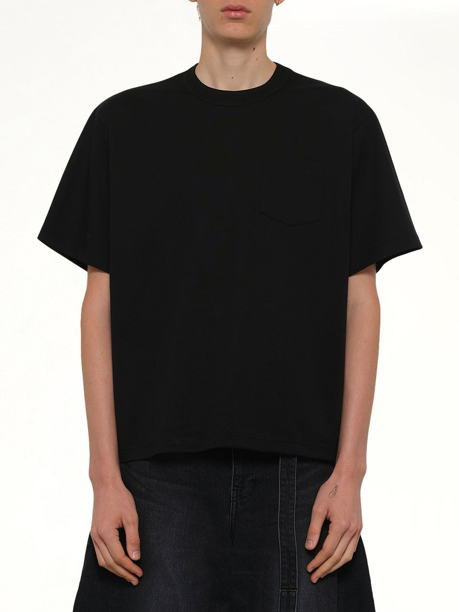 Cotton Jersey T-Shirt in Black