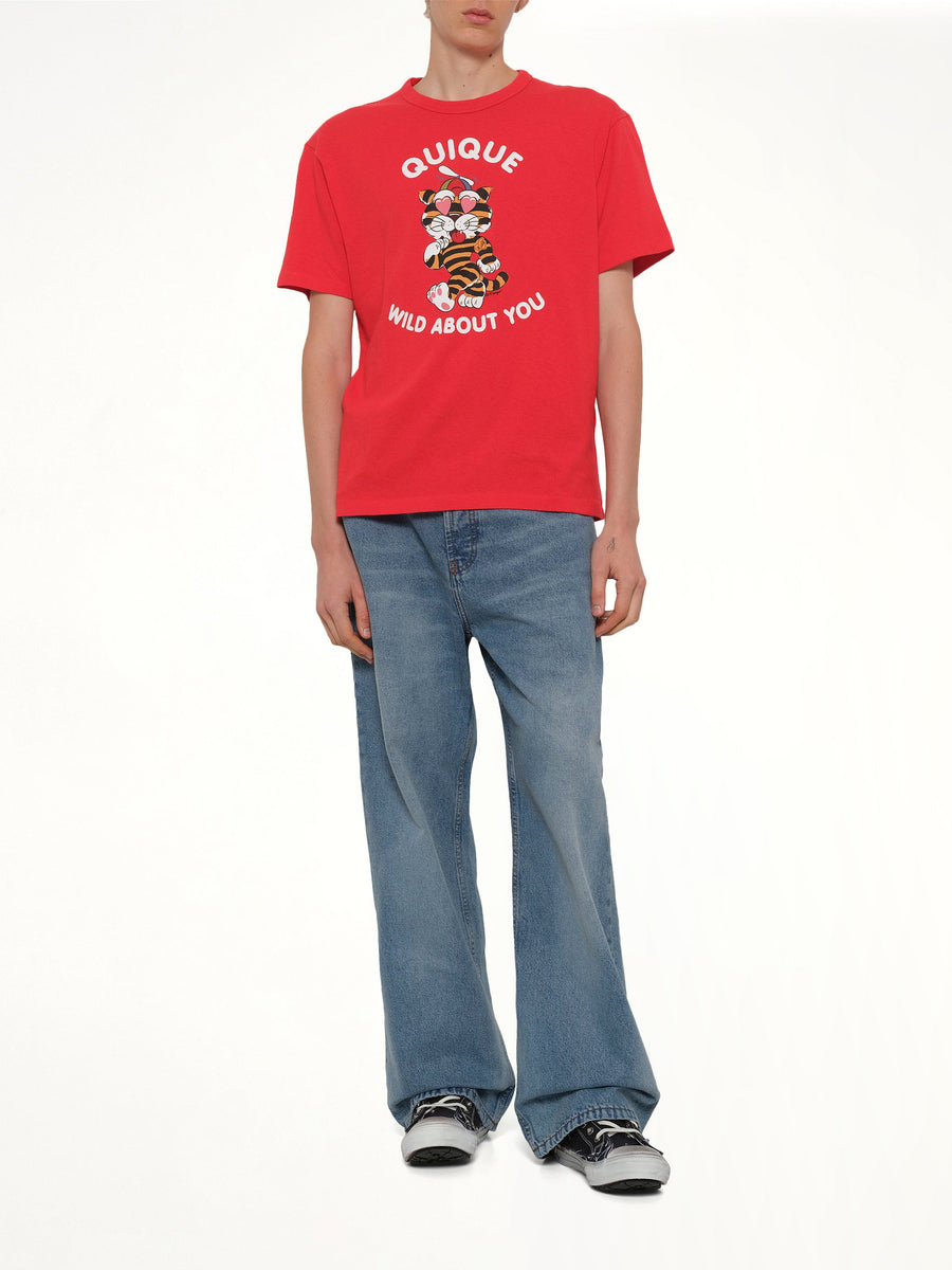 Kenzo Cartoon Classic T-Shirt in Cherry