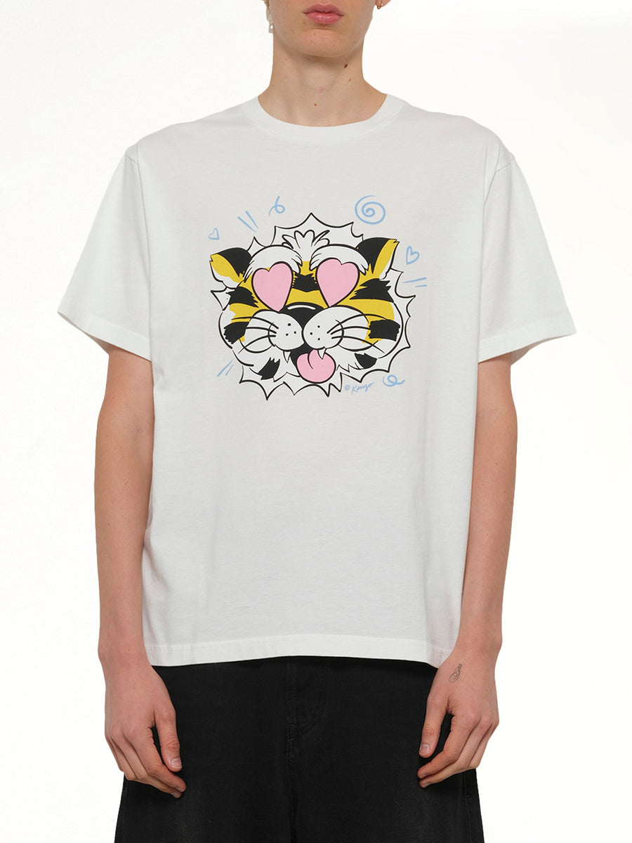 Kenzo Wild Tiger Oversize T-Shirt in Off White