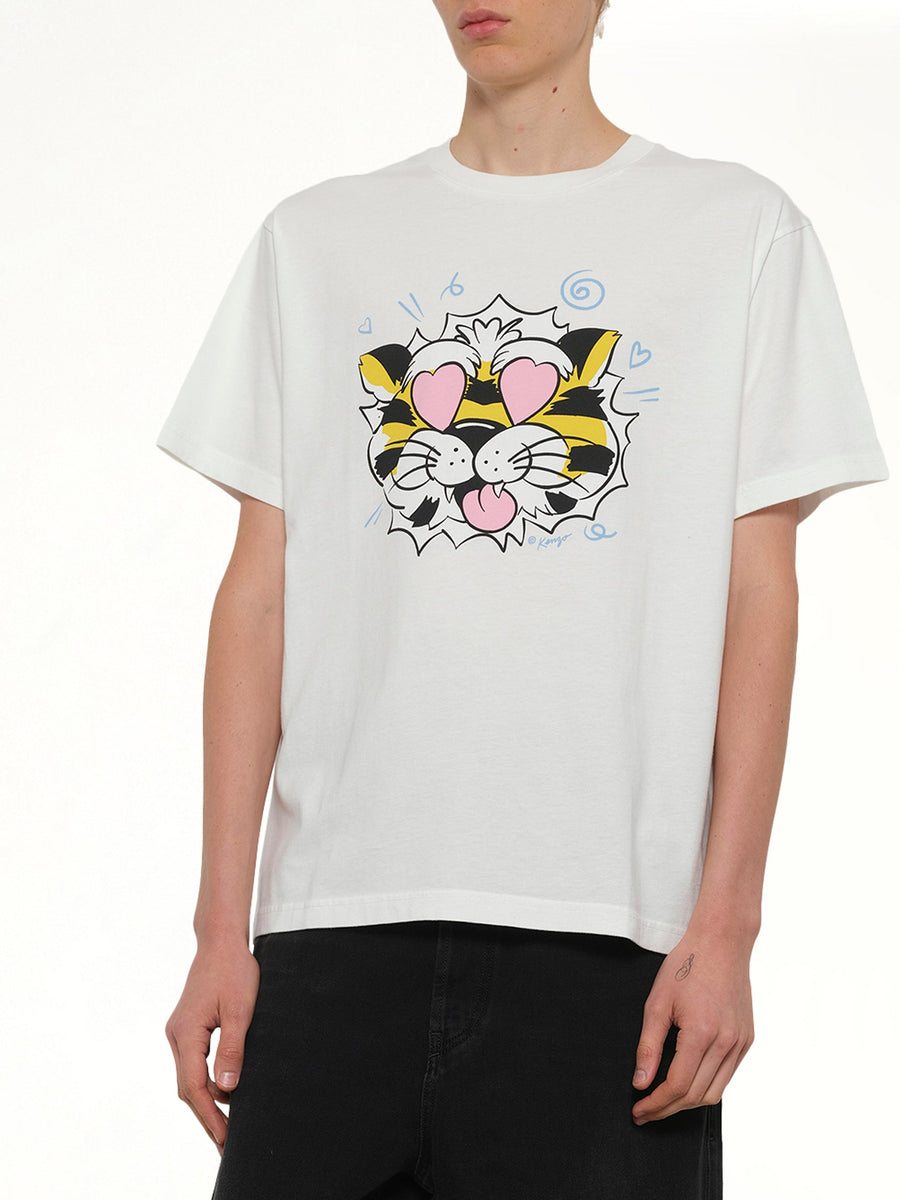 Kenzo Wild Tiger Oversize T-Shirt in Off White