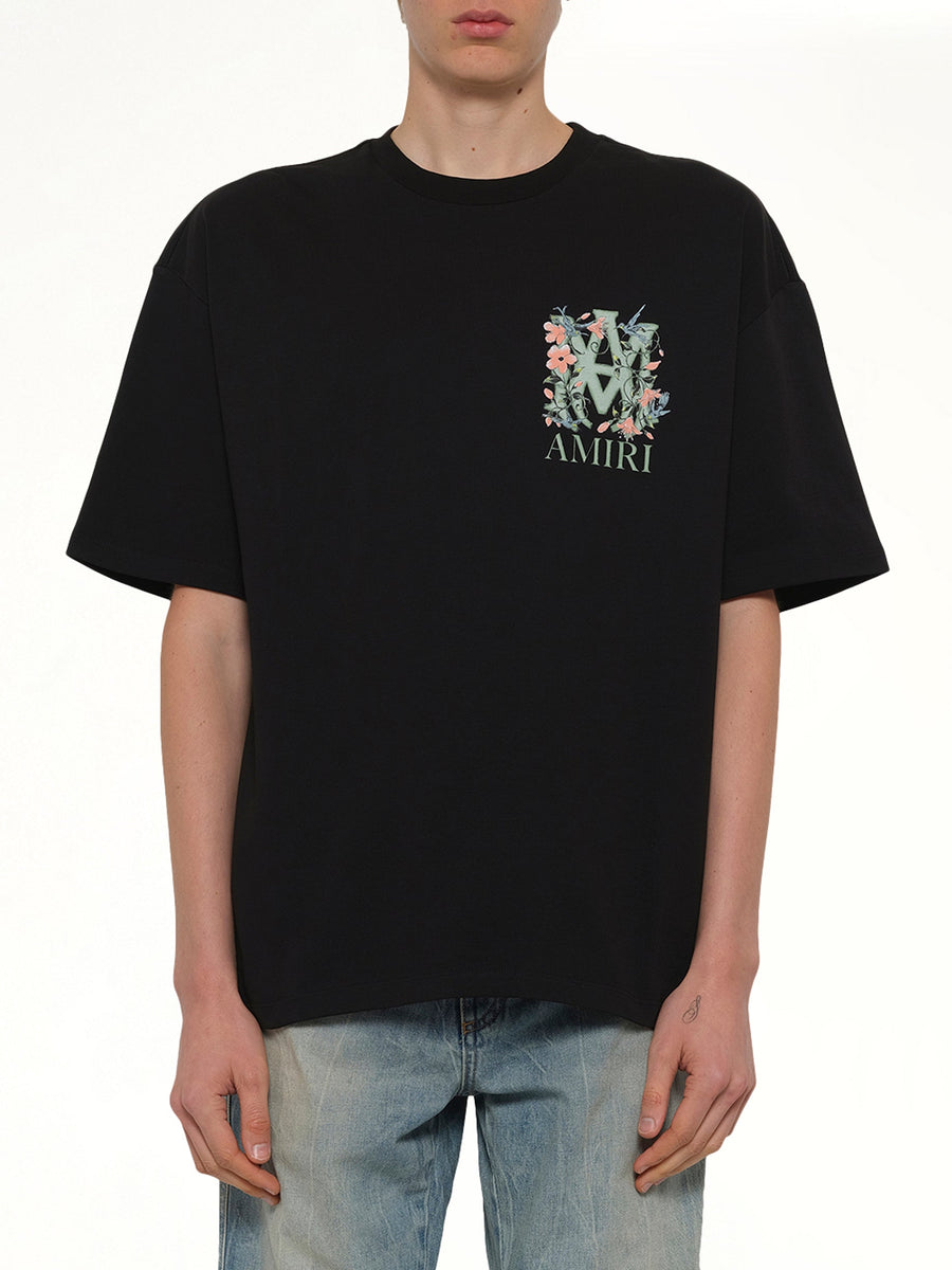 MA Floral Oversized T-Shirt in Black