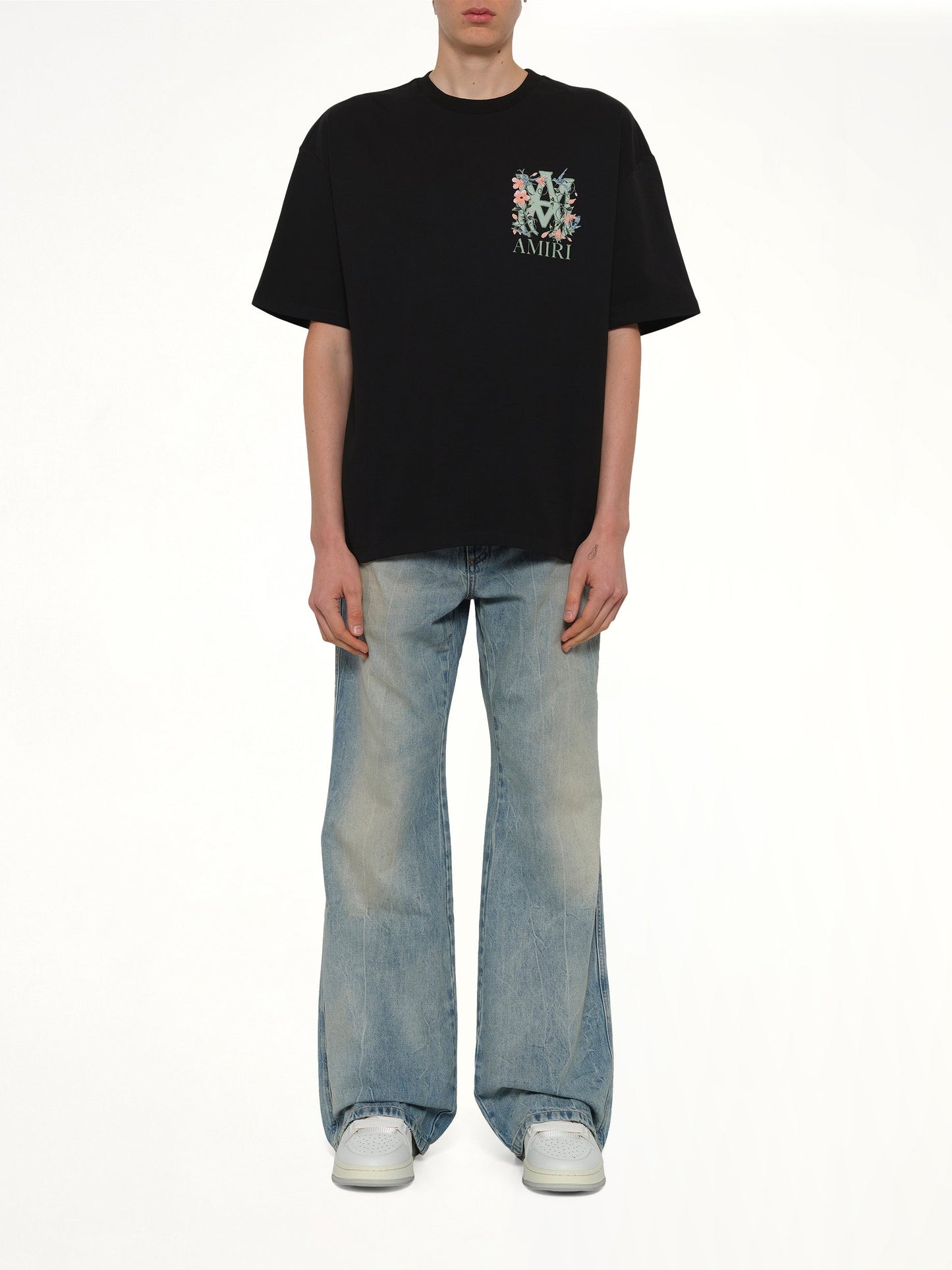 MA Floral Oversized T-Shirt in Black