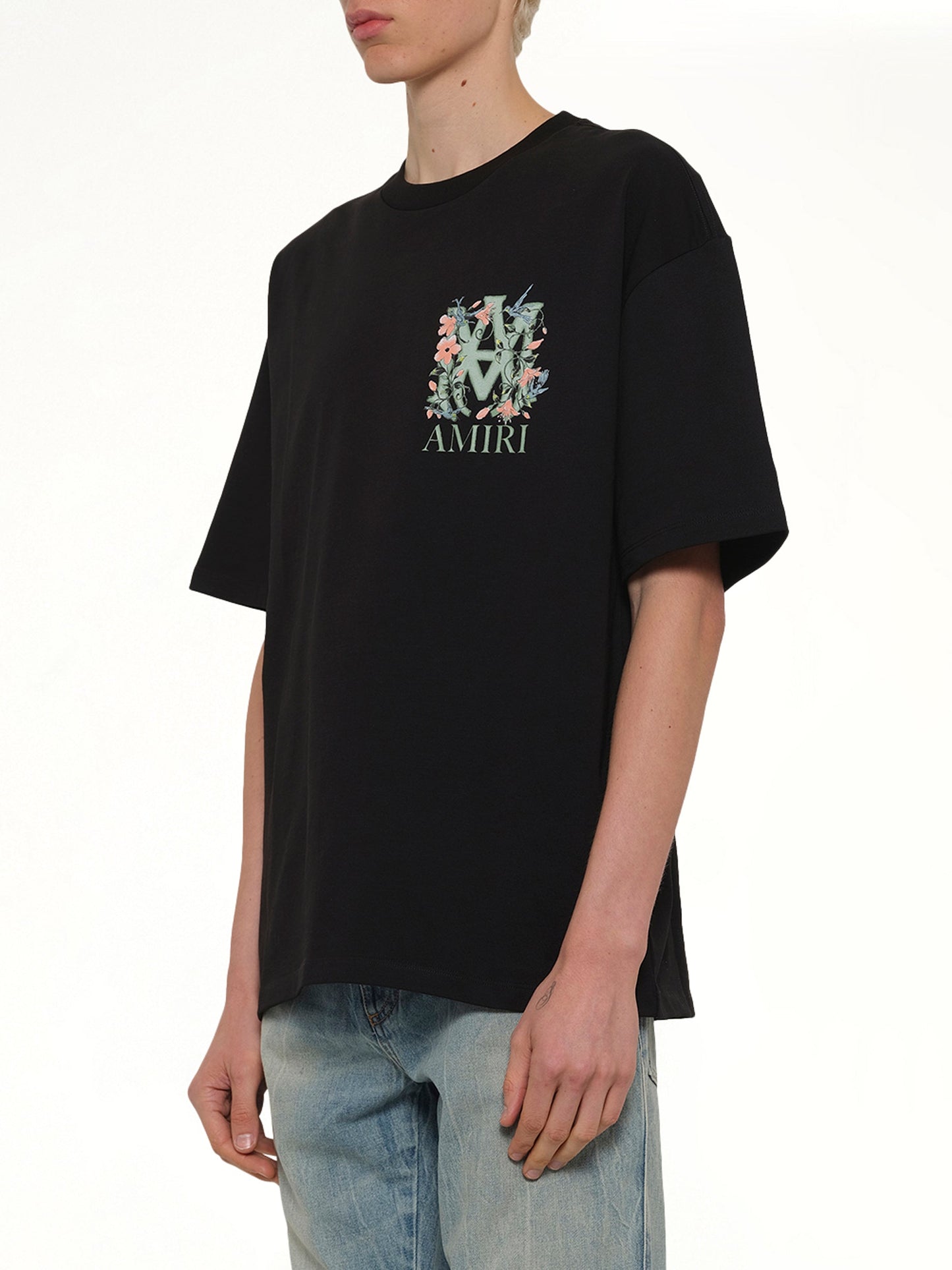 MA Floral Oversized T-Shirt in Black