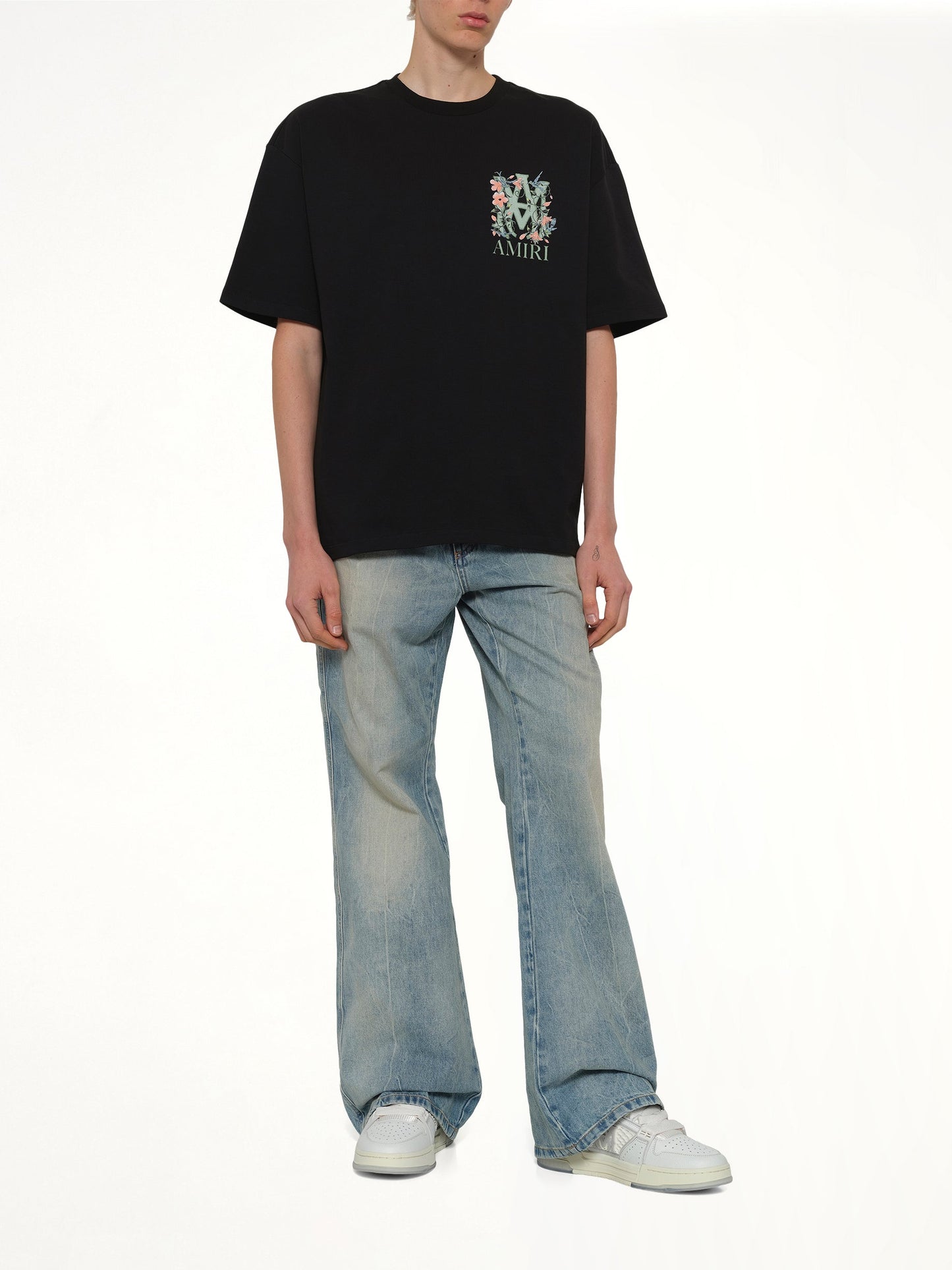 MA Floral Oversized T-Shirt in Black