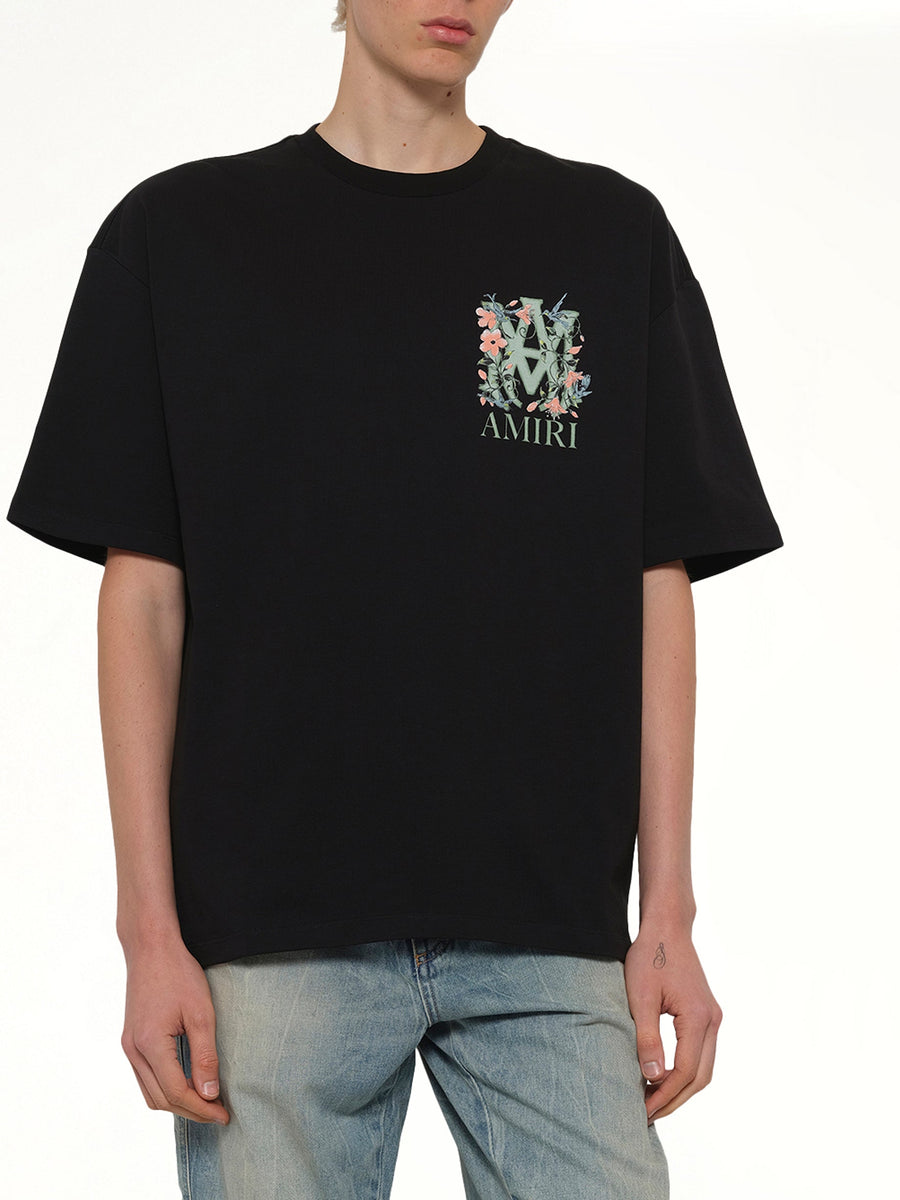 MA Floral Oversized T-Shirt in Black