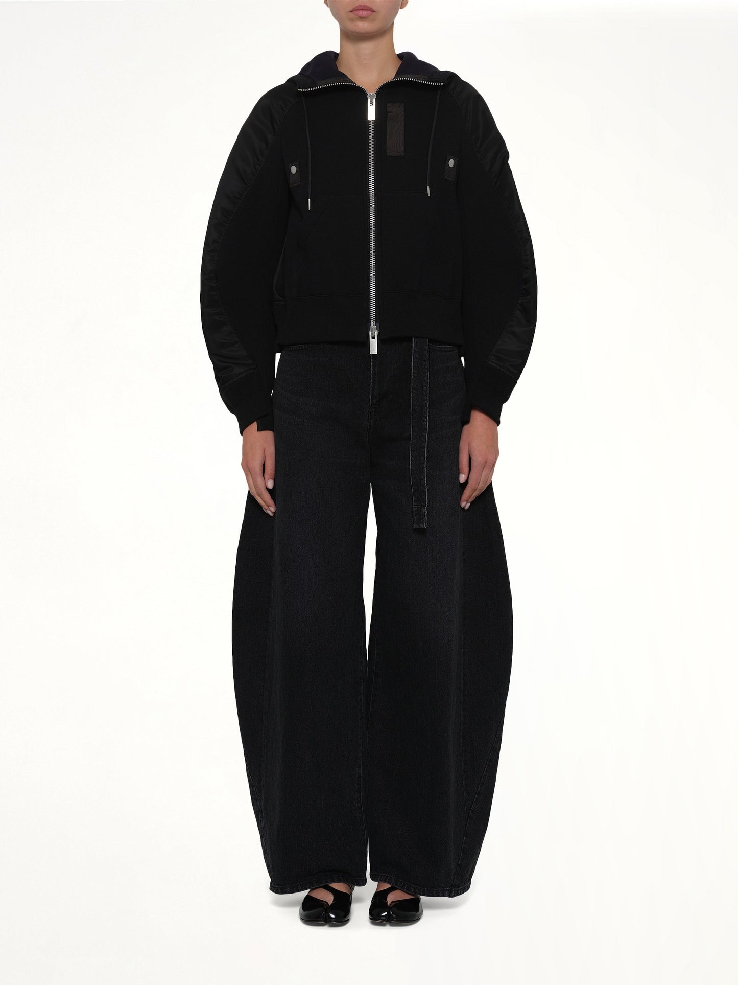 Sponge Sweat Twist Hoodie in Black