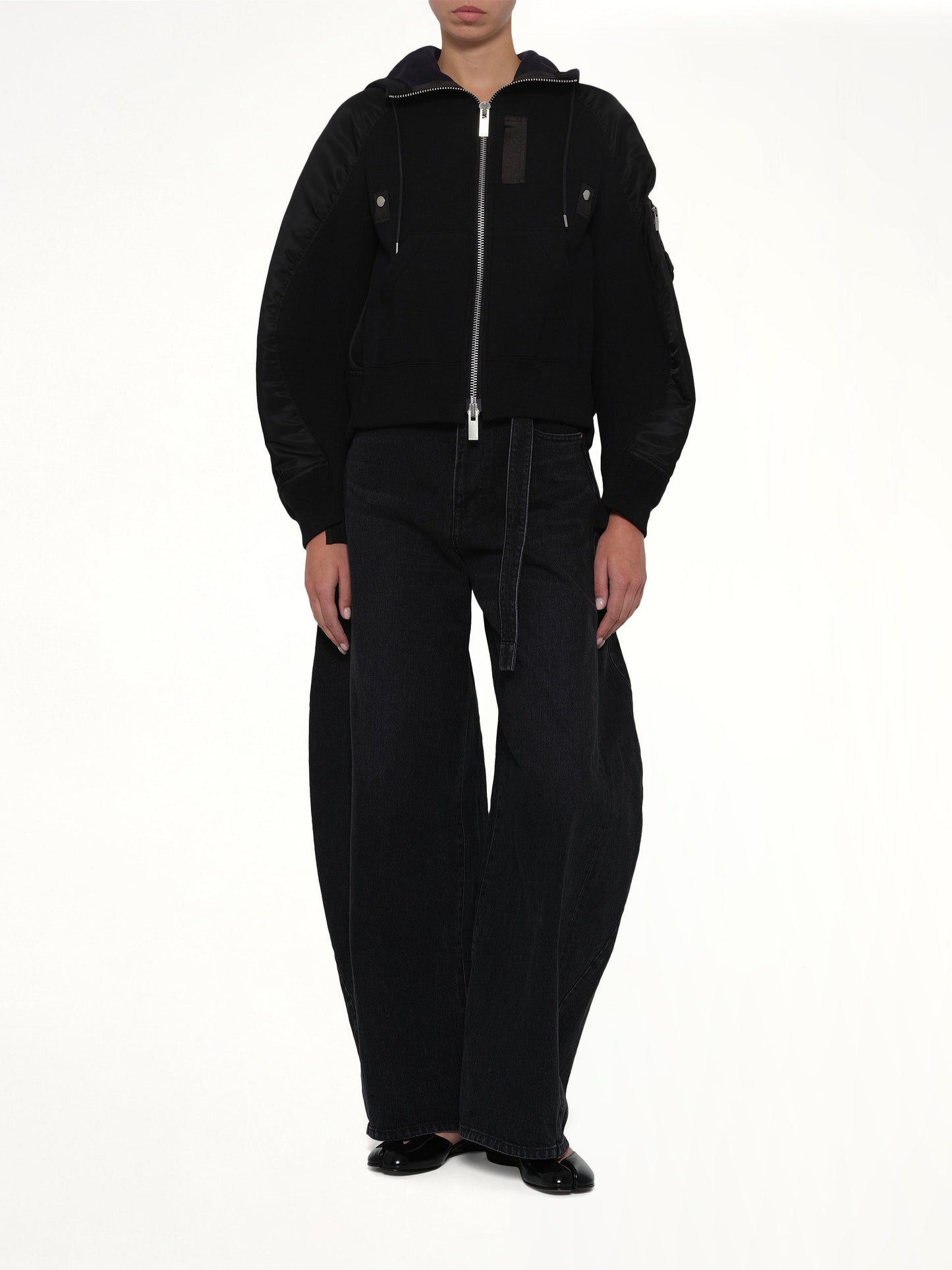 Sponge Sweat Twist Hoodie in Black