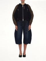Sponge Sweat Twist Hoodie in Navy/Dark Khaki