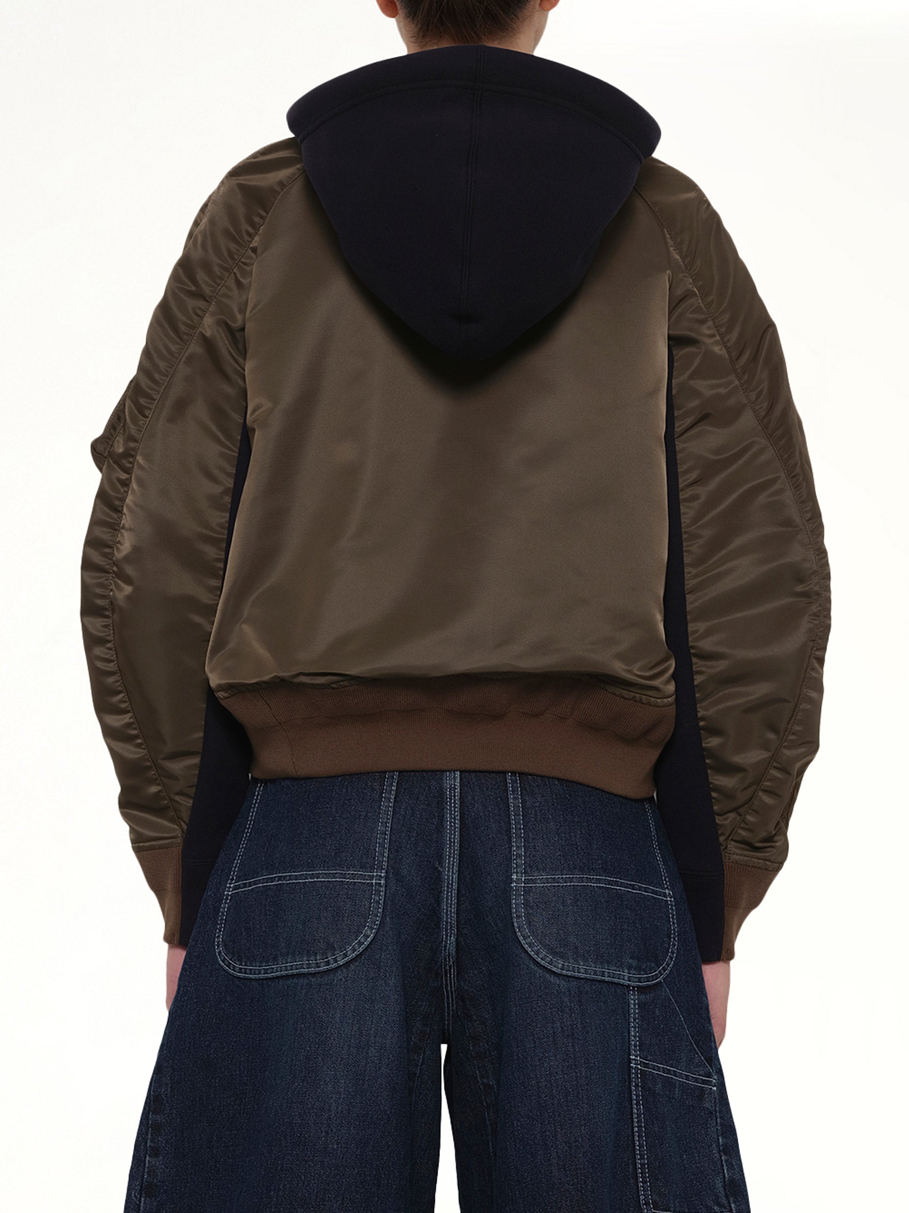 Sponge Sweat Twist Hoodie in Navy/Dark Khaki