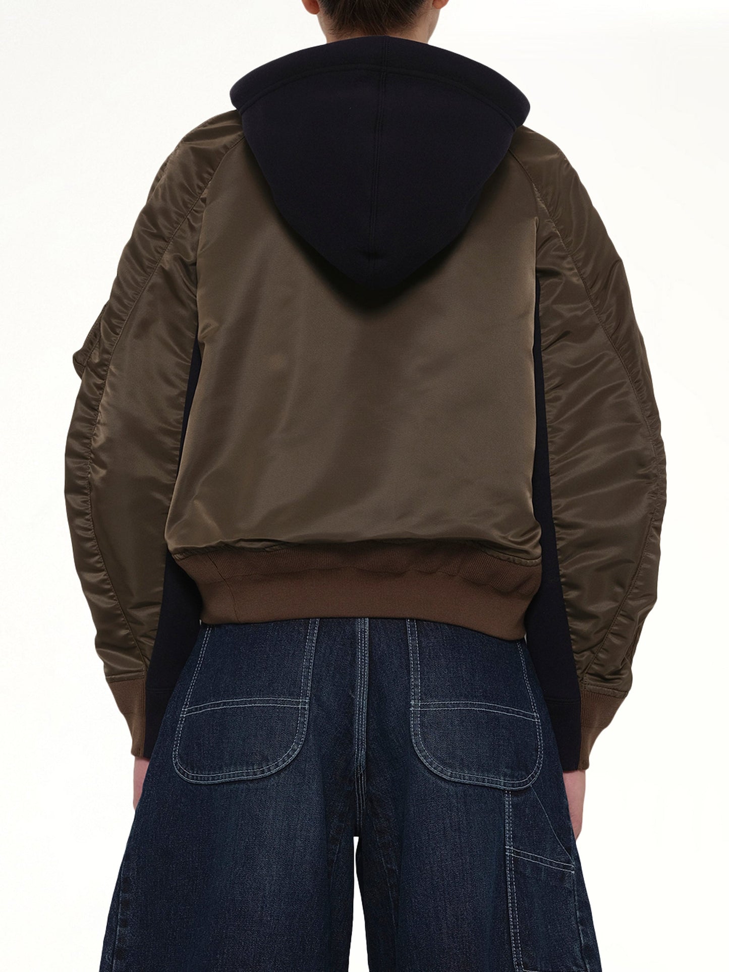 Sponge Sweat Twist Hoodie in Navy/Dark Khaki