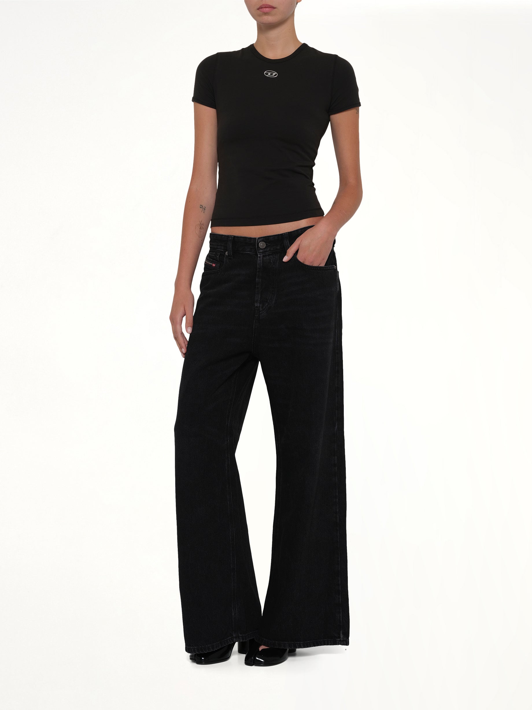 DIESEL 1996 D-SIRE Jeans in Washed Black With Strap from MARAIS